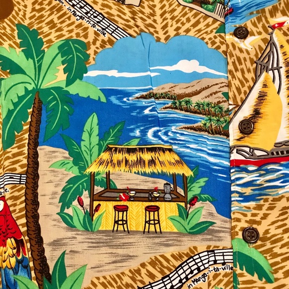 Vintage Jimmy Buffett Margaritaville Made in Hawaii Reyn Spooner Button Shirt - Picture 4 of 12